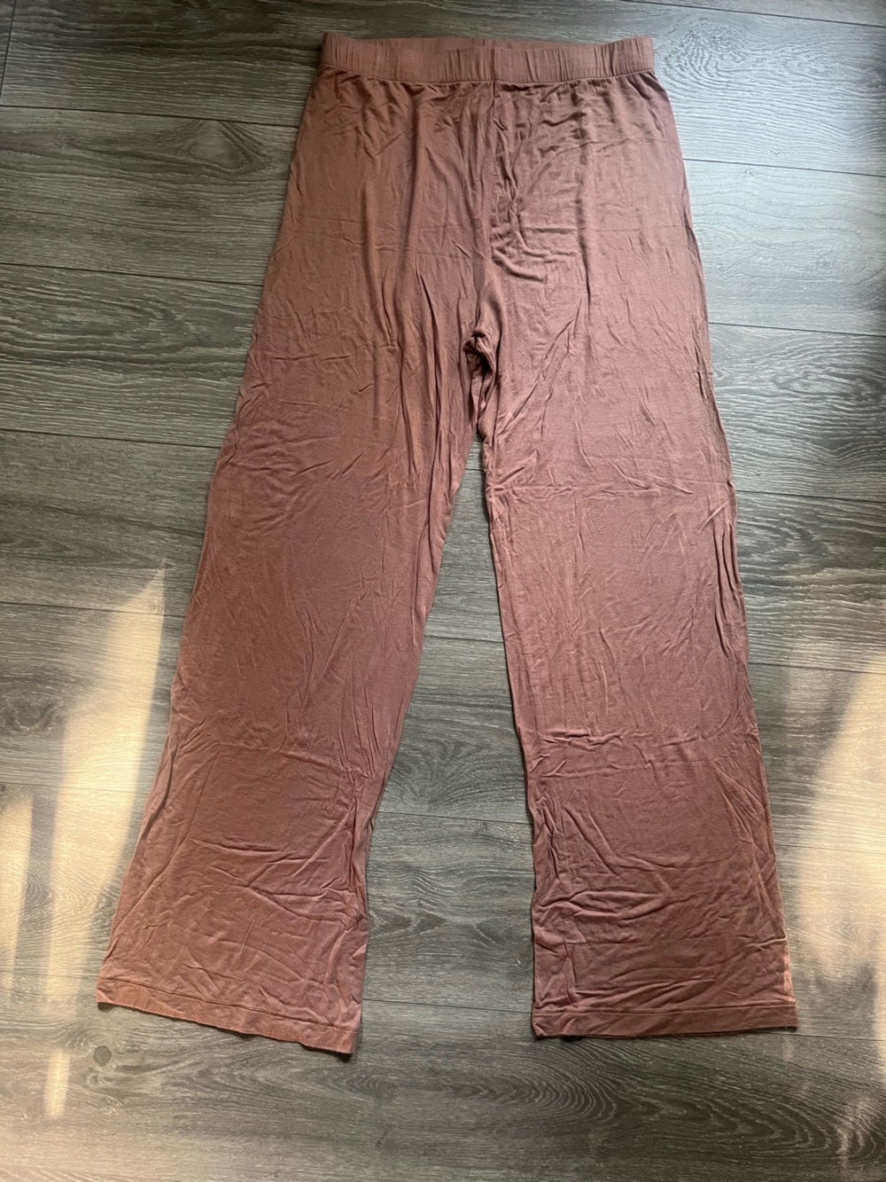 Skims Dusty Pink Wide Leg Pull On Drawstring Comfy Cozy Relax Lounge Pants M